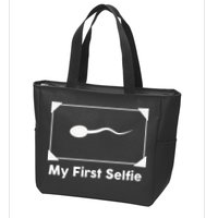 My First Selfie Funny Parody Zip Tote Bag