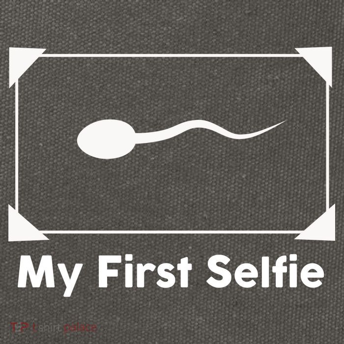 My First Selfie Funny Parody Cotton Canvas Backpack