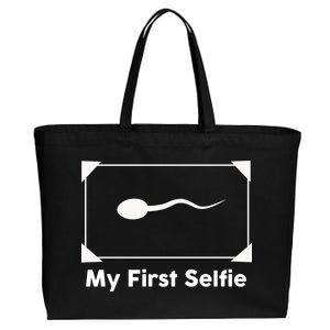 My First Selfie Funny Parody Cotton Canvas Jumbo Tote