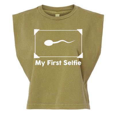 My First Selfie Funny Parody Garment-Dyed Women's Muscle Tee