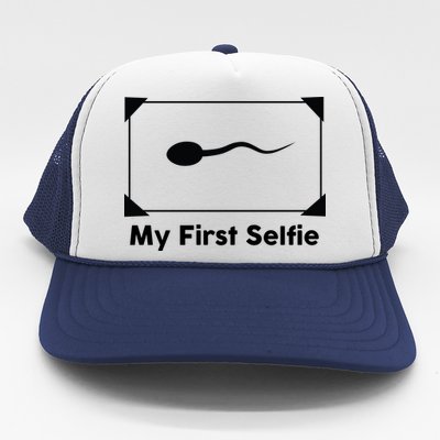 My First Selfie Funny Parody Trucker Hat