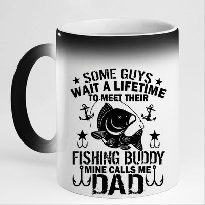 My Fishing Buddy Calls Me Dad 11oz Black Color Changing Mug