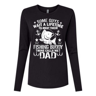 My Fishing Buddy Calls Me Dad Womens Cotton Relaxed Long Sleeve T-Shirt