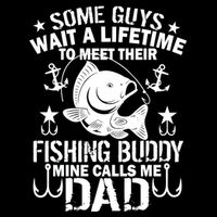 My Fishing Buddy Calls Me Dad Drawstring Bag