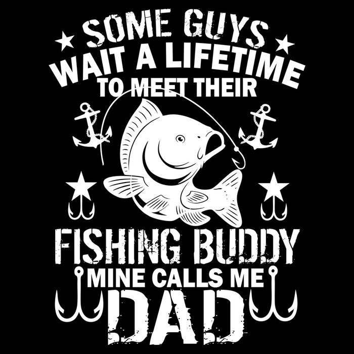 My Fishing Buddy Calls Me Dad Drawstring Bag