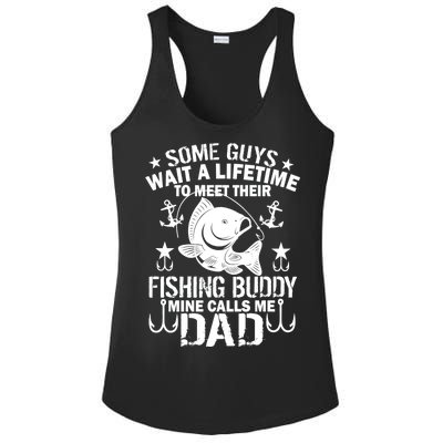 My Fishing Buddy Calls Me Dad Ladies PosiCharge Competitor Racerback Tank