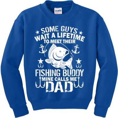 My Fishing Buddy Calls Me Dad Kids Sweatshirt