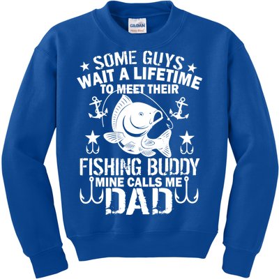 My Fishing Buddy Calls Me Dad Kids Sweatshirt