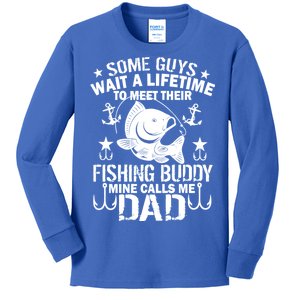 My Fishing Buddy Calls Me Dad Kids Long Sleeve Shirt