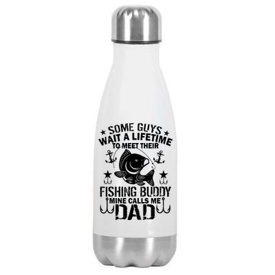 My Fishing Buddy Calls Me Dad Stainless Steel Insulated Water Bottle