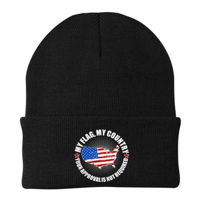 My Flag My Country Your Approval Is Not Required Knit Cap Winter Beanie