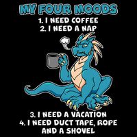 My Four Moods Cranky Coffee Dragon Impact Tech Backpack