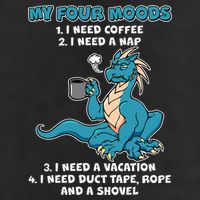 My Four Moods Cranky Coffee Dragon Adult Drive Performance Visor