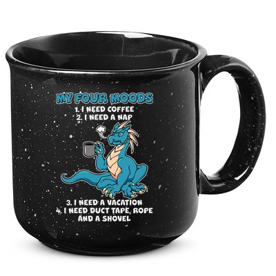 My Four Moods Cranky Coffee Dragon 15oz Campfire Ceramic Mug
