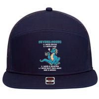 My Four Moods Cranky Coffee Dragon 7 Panel Mesh Trucker Snapback Hat