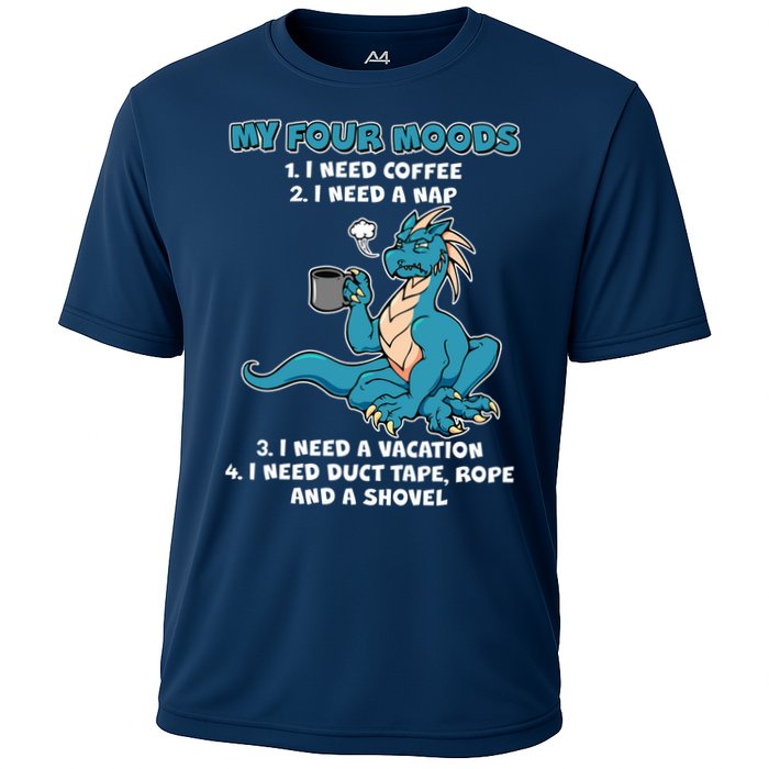My Four Moods Cranky Coffee Dragon Cooling Performance Crew T-Shirt