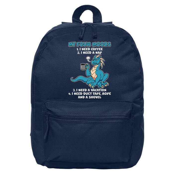 My Four Moods Cranky Coffee Dragon 16 in Basic Backpack