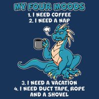 My Four Moods Cranky Coffee Dragon 16 in Basic Backpack