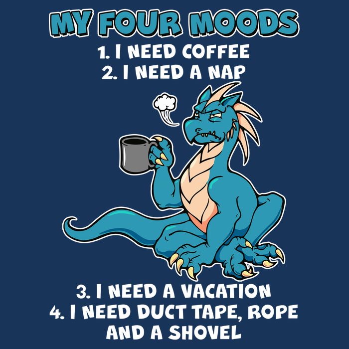 My Four Moods Cranky Coffee Dragon 16 in Basic Backpack