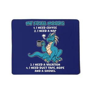 My Four Moods Cranky Coffee Dragon Mousepad