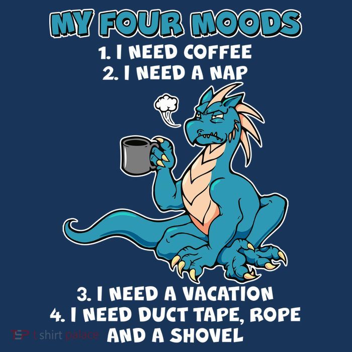 My Four Moods Cranky Coffee Dragon Cooling Performance Long Sleeve Crew