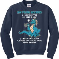 My Four Moods Cranky Coffee Dragon Kids Sweatshirt