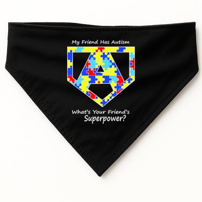 My Friend Has Autism What's Your Friend's Superpower? USA-Made Doggie Bandana