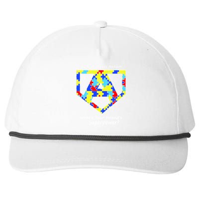 My Friend Has Autism What's Your Friend's Superpower? Snapback Five-Panel Rope Hat