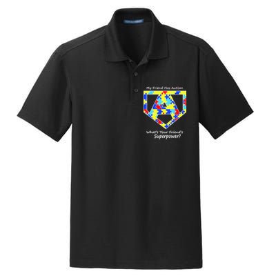 My Friend Has Autism What's Your Friend's Superpower? Dry Zone Grid Polo