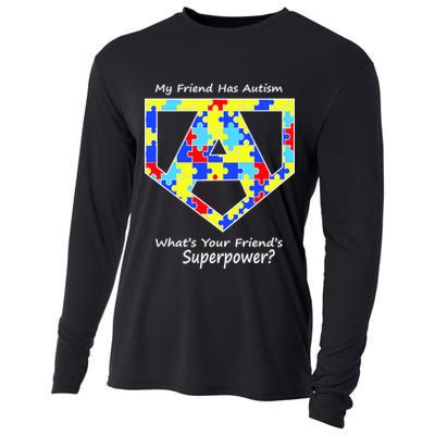 My Friend Has Autism What's Your Friend's Superpower? Cooling Performance Long Sleeve Crew