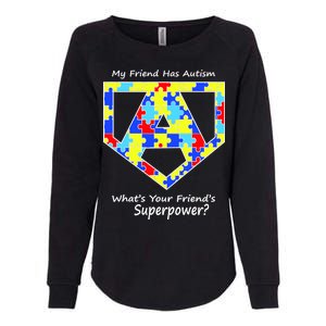 My Friend Has Autism What's Your Friend's Superpower? Womens California Wash Sweatshirt