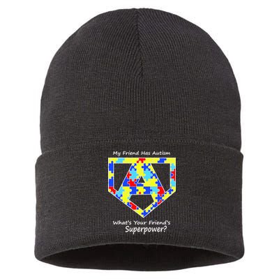 My Friend Has Autism What's Your Friend's Superpower? Sustainable Knit Beanie