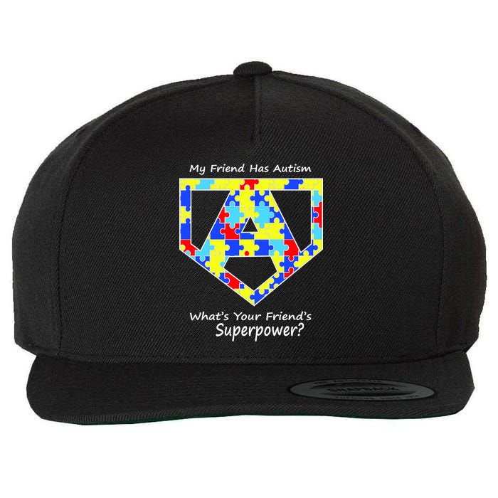 My Friend Has Autism What's Your Friend's Superpower? Wool Snapback Cap