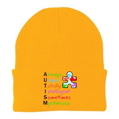 My Gift Is Autism: Always Unique Totally Intelligent Sometime Mysterious Puzzle Knit Cap Winter Beanie