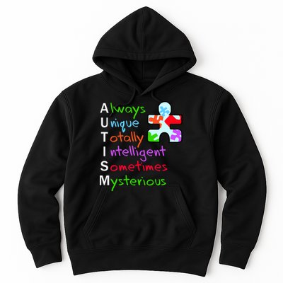 My Gift Is Autism: Always Unique Totally Intelligent Sometime Mysterious Puzzle Hoodie