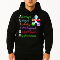 My Gift Is Autism: Always Unique Totally Intelligent Sometime Mysterious Puzzle Hoodie