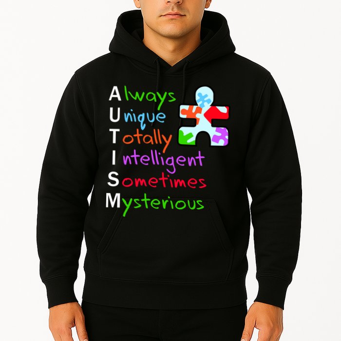 My Gift Is Autism: Always Unique Totally Intelligent Sometime Mysterious Puzzle Hoodie