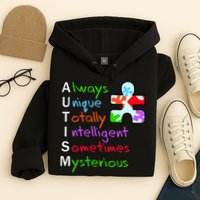 My Gift Is Autism: Always Unique Totally Intelligent Sometime Mysterious Puzzle Hoodie