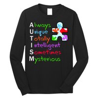 My Gift Is Autism: Always Unique Totally Intelligent Sometime Mysterious Puzzle Long Sleeve Shirt
