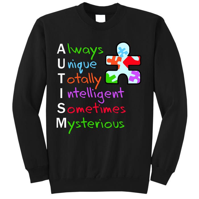 My Gift Is Autism: Always Unique Totally Intelligent Sometime Mysterious Puzzle Sweatshirt