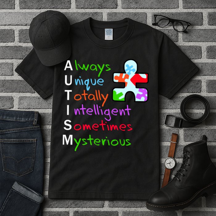 My Gift Is Autism: Always Unique Totally Intelligent Sometime Mysterious Puzzle Tall T-Shirt