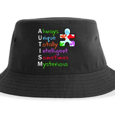 My Gift Is Autism: Always Unique Totally Intelligent Sometime Mysterious Puzzle Sustainable Bucket Hat