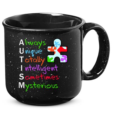 My Gift Is Autism: Always Unique Totally Intelligent Sometime Mysterious Puzzle 15oz Campfire Ceramic Mug