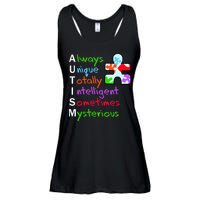 My Gift Is Autism: Always Unique Totally Intelligent Sometime Mysterious Puzzle Ladies Essential Flowy Tank