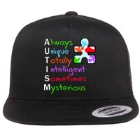 My Gift Is Autism: Always Unique Totally Intelligent Sometime Mysterious Puzzle Flat Bill Trucker Hat