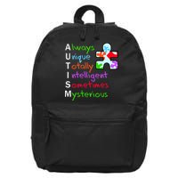 My Gift Is Autism: Always Unique Totally Intelligent Sometime Mysterious Puzzle 16 in Basic Backpack