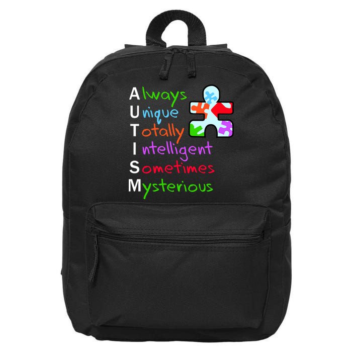 My Gift Is Autism: Always Unique Totally Intelligent Sometime Mysterious Puzzle 16 in Basic Backpack