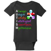 My Gift Is Autism: Always Unique Totally Intelligent Sometime Mysterious Puzzle Baby Bodysuit