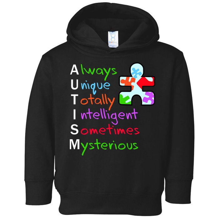 My Gift Is Autism: Always Unique Totally Intelligent Sometime Mysterious Puzzle Toddler Hoodie