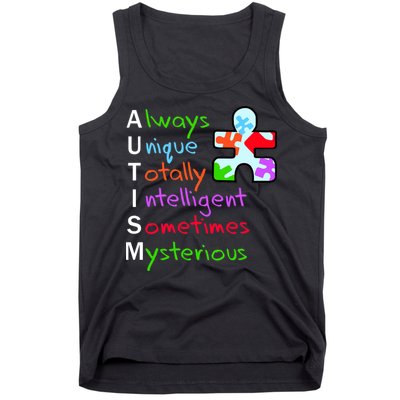 My Gift Is Autism: Always Unique Totally Intelligent Sometime Mysterious Puzzle Tank Top